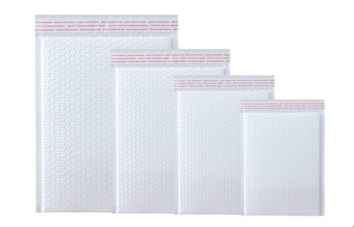 11 Sizes White Bubble Mailer Envelope  (Made In Canada) 