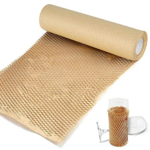 Eco-Friendly Honeycomb Wrapping Packaging Paper Roll 15" x 1970"