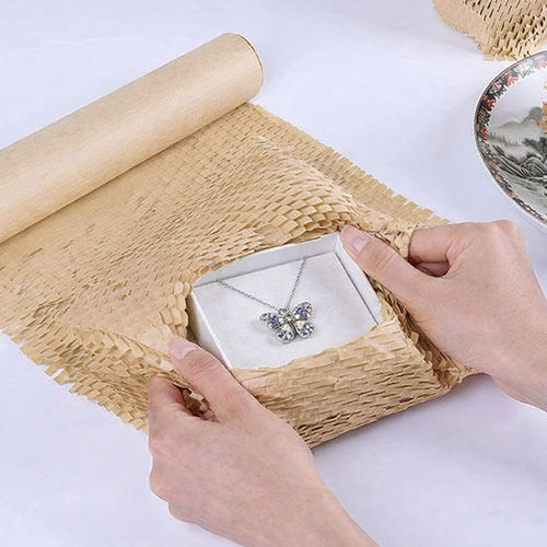 Eco-Friendly Honeycomb Wrapping Packaging Paper Roll 15" x 1970"