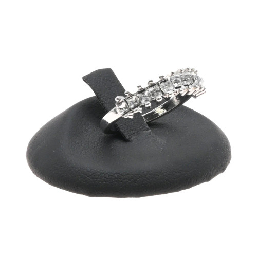 12pcs Jewelry Ring Clip Display Black Leatherette Circular 1-5/8