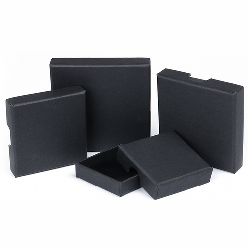 100pcs Shipping Friendly Thin Box 2 3/4" x 2 3/4" x 5/8"H Matte Black 