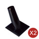 2 Ring Display Cone Stand Square Base Black