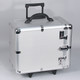 Aluminum Heavy Duty Rolling Jewelry Carrying Case 15.5"H