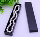 Necklace Bracelet Pen Box (Foam Insert) 8.5x1.5x1" Black Linen