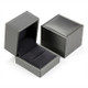 Large Brushed Leather Jewelry Box Steel Grey
