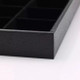 Velvet Jewelry Display Case 100-Ring Tray Black