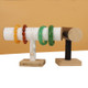 Round Wood T-Bar for Bracelet Bangle Stand Leather White