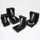 Luxury Brushed Leather LED Bangle Watch Box Black