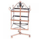 Earring Display Square Rotate Rack 128 Holes Copper