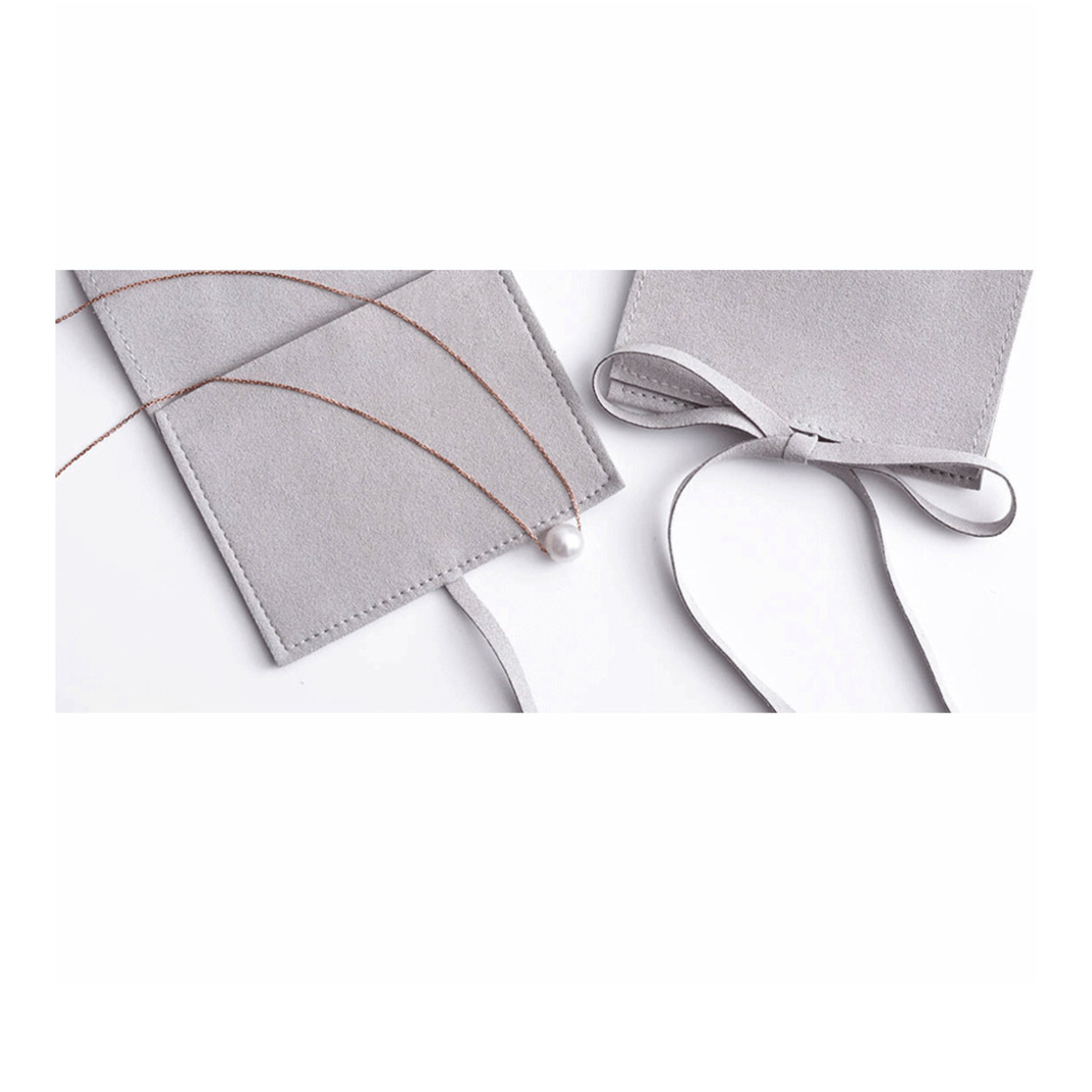 Gray Velour Jewelry Bags | Quantity: 25 | Width: 4 inch by Paper Mart