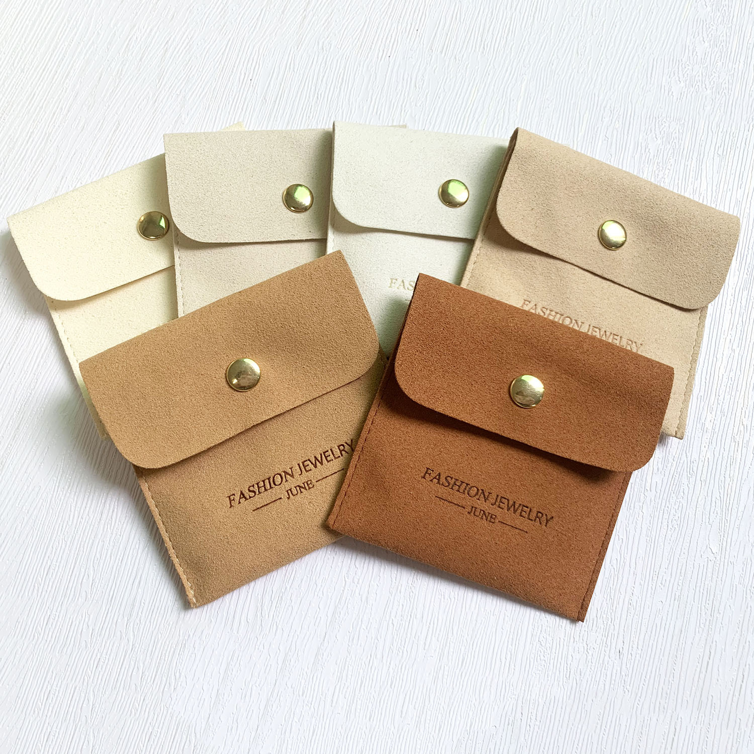 50pcs Brown or Khaki Personalized Jewelry Packaging Pouch Custom Logo  Envelope Bag Chic Small Envelope Pouch Mirofiber Pouch Bag Bulk -   Canada