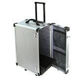 Aluminum Heavy Duty Rolling Jewelry Carrying Case 26"H