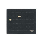 Half Size Tray Liner 36-Slot Ring Foam Black Velvet