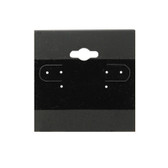 100 Plastic Earring Hanging Card 2"X2" Black