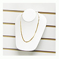 Slatwall Neckform Necklace Display White Leather