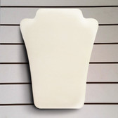 Slatwall Neckform Board Necklace Display White Leather 8"H