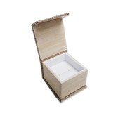 Deluxe Burlap Magnetic Ring Box