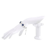 Hand Pedestal Form Ring Bracelet Display Set White