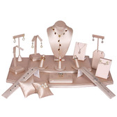 Jewelry Showcase 18-Piece Set Steel Pink