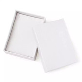 100 pcs Jewelry Box 3 1/8" x 2 3/8" x 1" (Foam Insert) White Linen