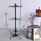 Large Counter Top 28" High Spin Metal Rack 3 Tiers Black