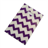 100 Plastic Retail Jewelry Gift Shopping Bags 6X8" Chevron Purple