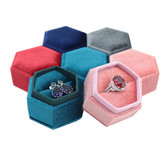 Large Premium Velvet Ring Box Hexagon (63*63*55mm)