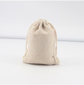 100pcs Jewellery Bag Gift Pouch 3" x 3.75" Cotton Beige (7.5*9.5cm)