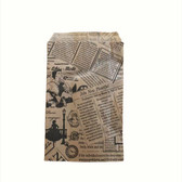 Kraft Paper Jewelry Gift Bag 4x6" Newsprint (100)