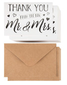 120 Pack "Mr & Mrs" Greeting Wedding Cards and Envelopes 4 x 6" 