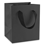 50 Gift Shopping Tote Bag 6x2.5x8" (15*6*20cm) Black