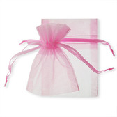 100 Organza Jewelry Bag Gift Pouch Pink 3X4"