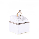 Premium Leather Ring Stand White