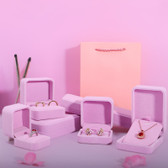 Velvet Jewelry Box Pink