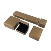 Faux Leather Jewelry Gift Boxes Dark Gold