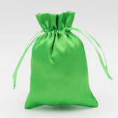 100pcs Satin Drawstring Bag Pouch 3.75" x 4.5" (10*12cm) Green