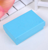 100pcs Jewelry Box 3"x2"x1"(Foam Insert) Linen-Textured Teal Blue