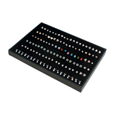 Velvet 60-Pairs Earring Stud Jewelry Display Tray Black