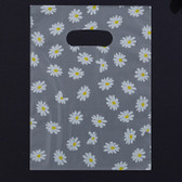 100 Plastic Retail Store Gift Shopping Bags 14"x17" Flower