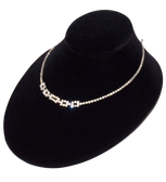 Lay-Down Medium Bust Necklace Display 3.5"H Black Velvet