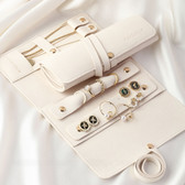 Jewelry Organizer Roll Up Pouch Portable Microfiber Bag