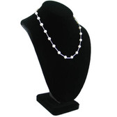 Padded Neck Bust Necklace Display 10.5"H Velvet Black