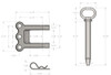 Bulletproof Heavy Duty 2-Tang Clevis with 1" Pin