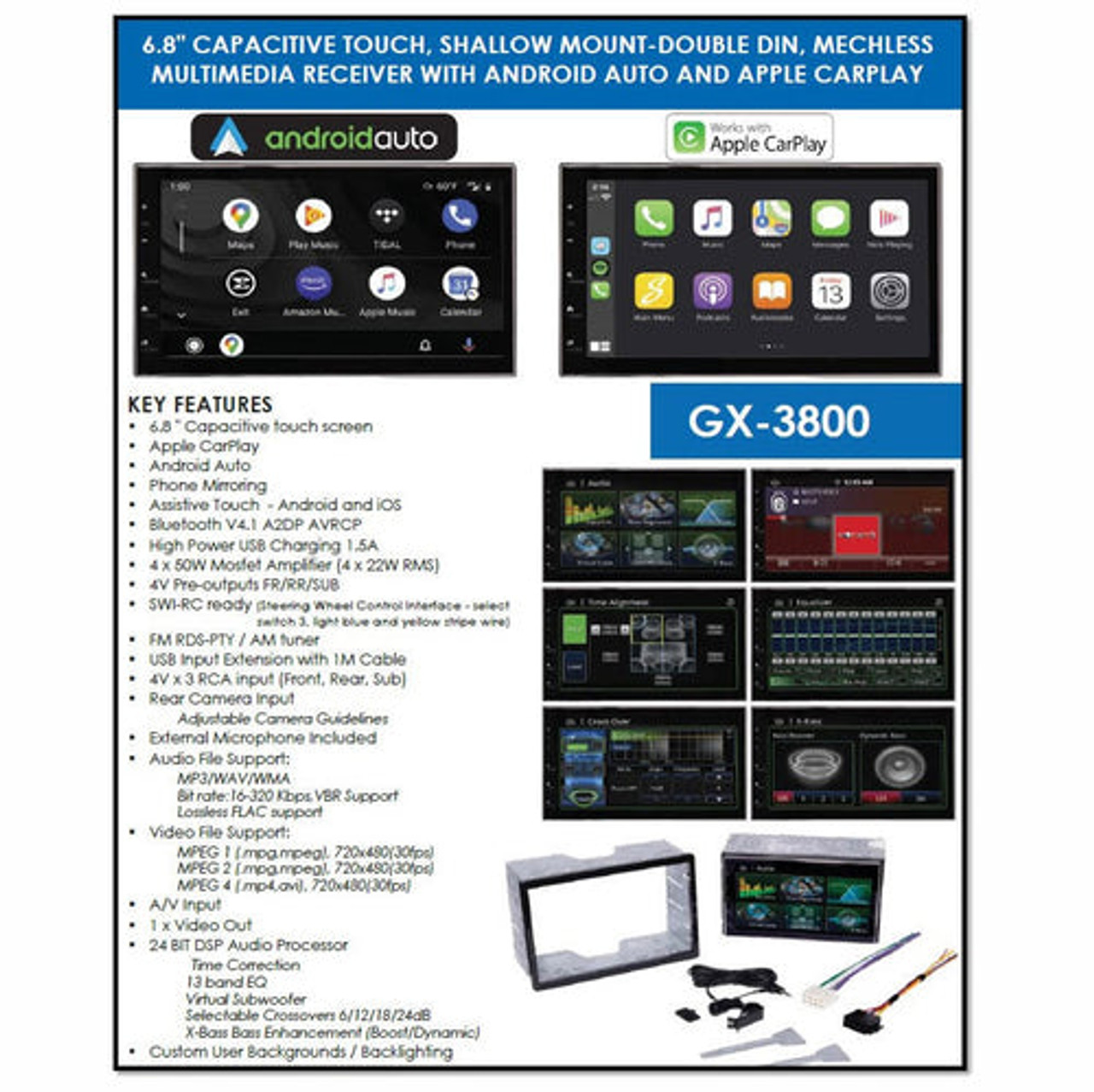 Stinger Gx-3800 Shallow Mount DoubleDin