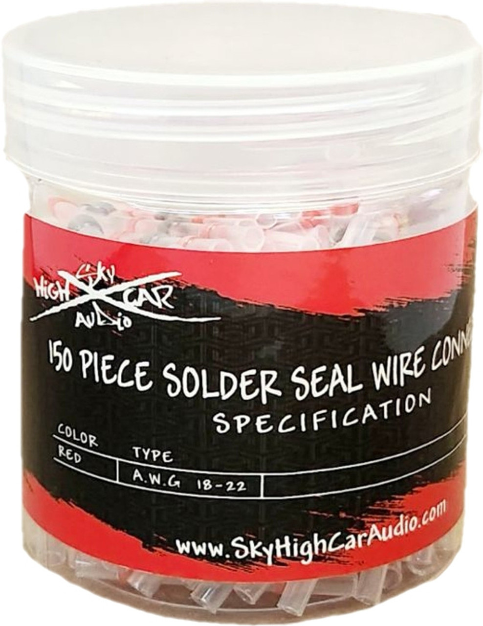 Solder Seal Wire Connectors Red AWG 18-22 (150 pieces)