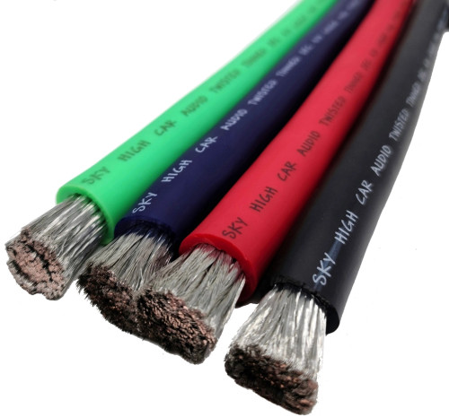 Neon Green OFC Wire - PRV Audio - Power / Ground Copper Cable