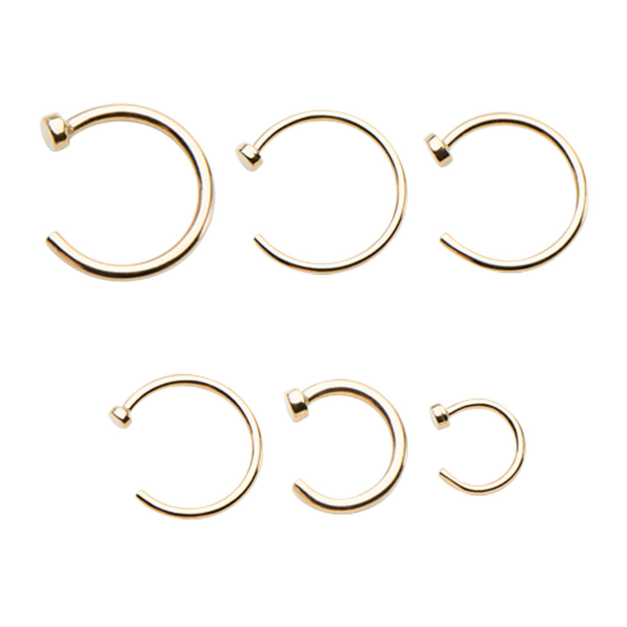 14 Karat Solid Gold Nose Hoop Ring
