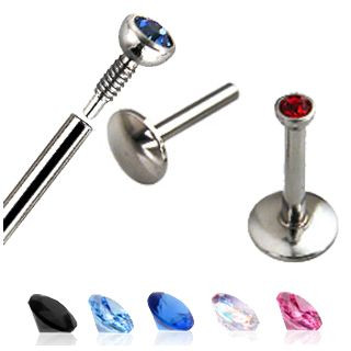 Rose Gold IP Over 316L Surgical Steel Basic Labrets/Monroe -Sold Each- GRL