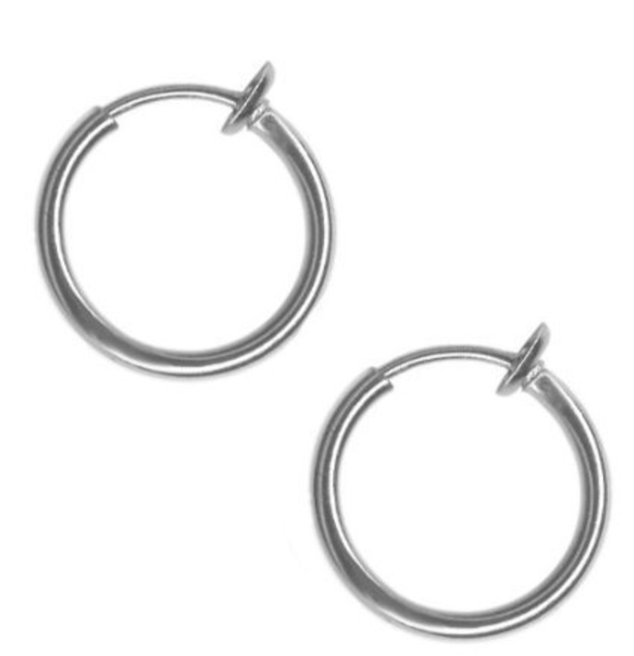 non pierced spring hoop earrings