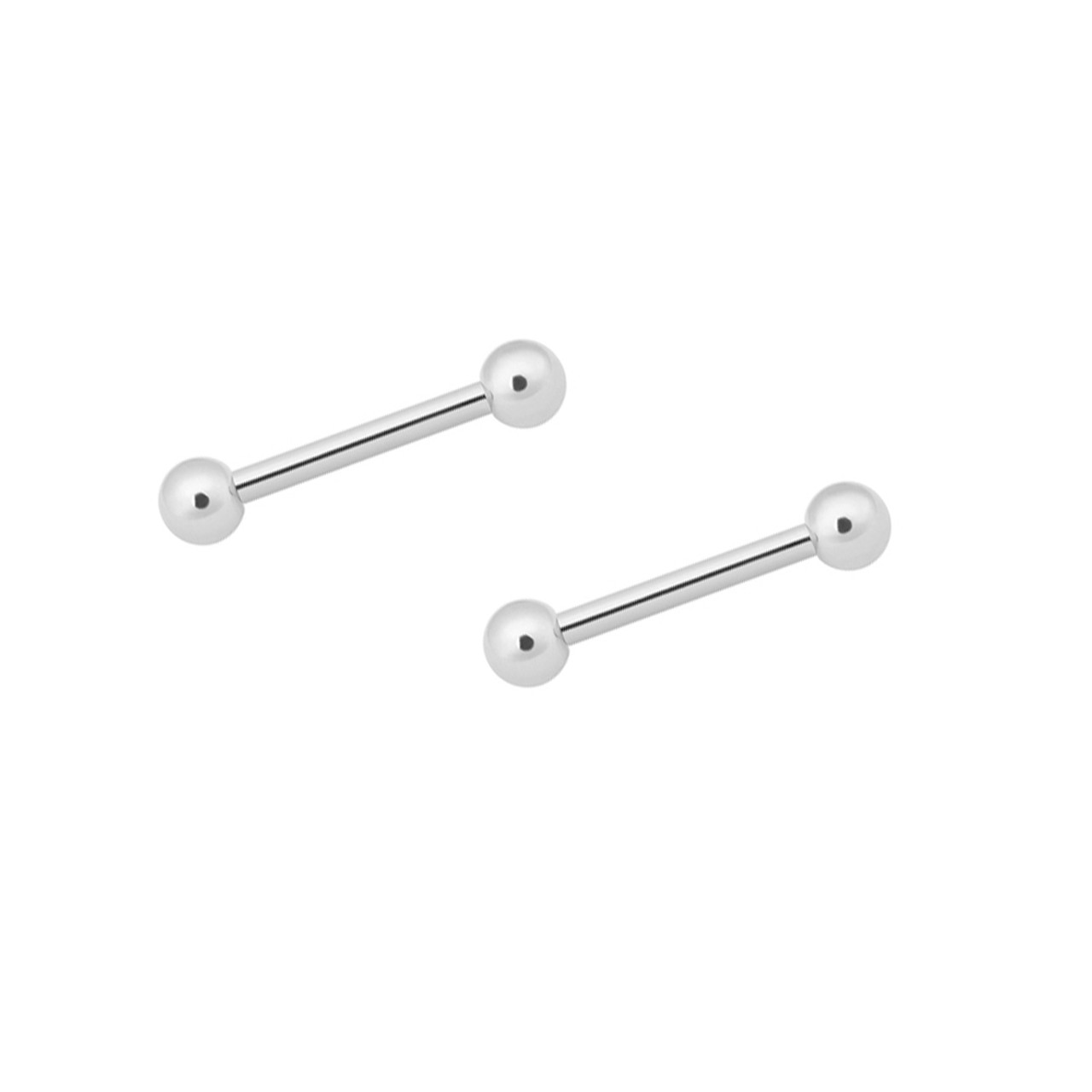 Diamond nipple ring titanium 14 gauge piercing bar 1 piece